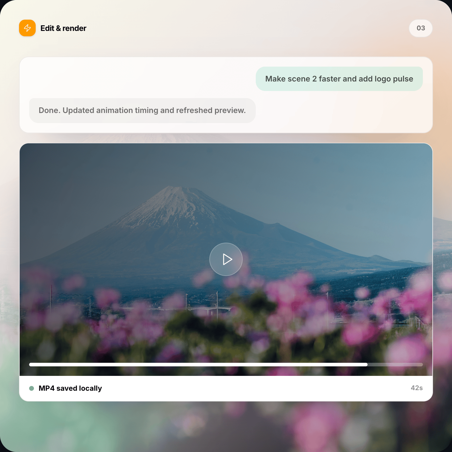Source To Video local render mockup