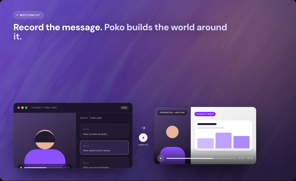 Keep your voice. Direct everything else. — STV product mockup